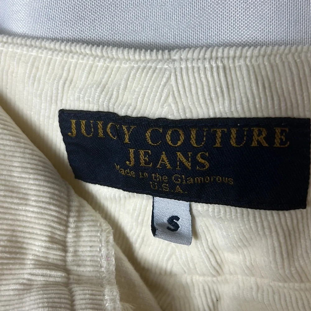 Juicy Couture Jeans Cream Corduroy Skort Skirt Shorts Size Small - Picture 6 of 6